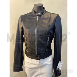 GIUBBINO DONNA MICHAEL KORS IN PELLE NERO CORTO