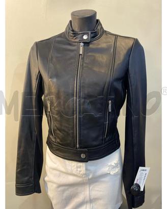 GIUBBINO DONNA MICHAEL KORS IN PELLE NERO CORTO