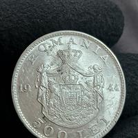 moneta d'argento romania fior di conio o unc 