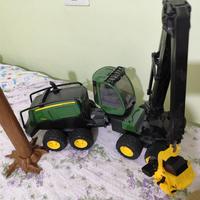 Trattore Bruder con tronco