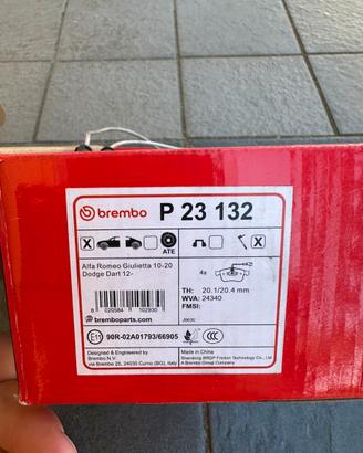 Pastiglie freni anteriori brembo xtra x Giulietta