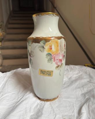 Vaso Porcellana Limoges dipinto a mano Vintage