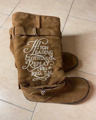 Stivali marroni scamosciati Replay / numero 37