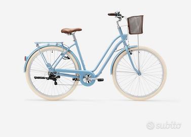 Bici citta ELOPS 520 telaio basso blue jeans