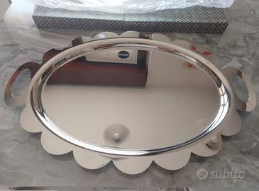 Vassoio in acciaio inox Alessi nuovo confezionato