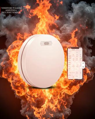 Rilevatore fumo fotoelettrico 85dB batteria 10anni