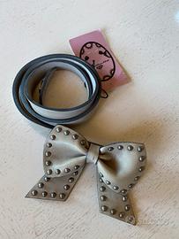 Cintura in pelle, donna, grigio Fornarina tg. S