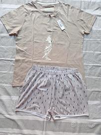 Pigiama Infiore donna tortora e panna xl