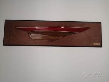 Mezzo Scafo Barca a Vela Nautica Mare Vintage Anti