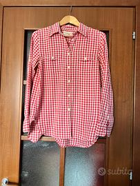 Camicia donna cotone rossa e bianca Ralph Lauren
