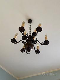 Lampadario vintage 8 luci