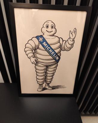 poster incorniciato omino Michelin 