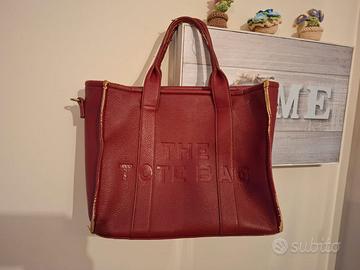 Borsa Tote Bag Bordeaux Capiente - Da Restaurare 
