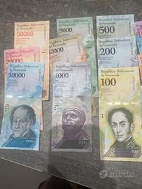 18 banconote venezuela in fds diverse riservate
