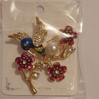 Spilla floreale + Collana fucsia