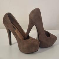 Decolletè con plateau marroni n 38