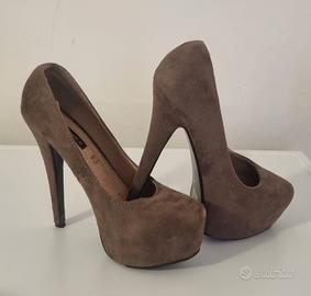 Decolletè con plateau marroni n 38