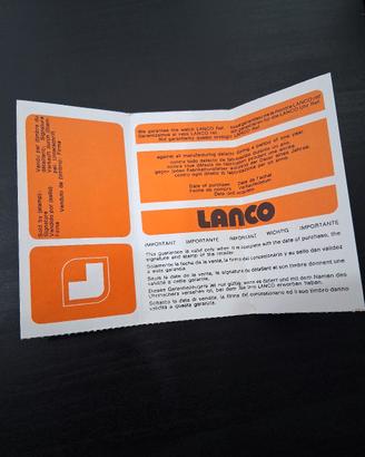 garanzia Lanco orologi