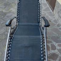 Sedia sdraio nera nuova