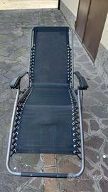 Sedia sdraio nera nuova