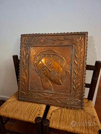 Bassorilievo Cristo in Rame 40x42 cm 