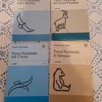 mappe di 4  parchi nazionali italiani 