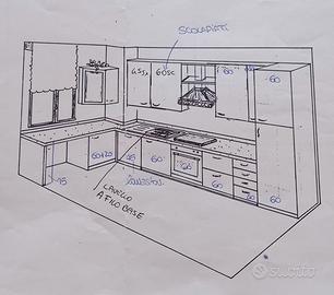 Cucina Berloni completa di elettrodomestici