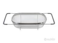 SCOLAPASTA ovale acciaio inox 4qt, sopra lav