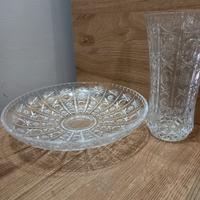 centrotavola e vaso di cristallo 