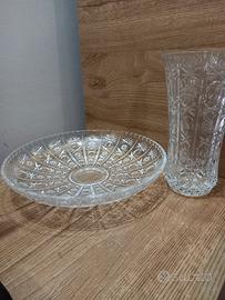 centrotavola e vaso di cristallo 