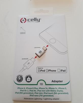 Adattatore Celly micro USB - lightning 