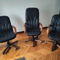 Set di 3 poltrone da ufficio