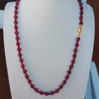 Collana agata e granato 