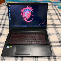 MSI GF63n GAMING,SSD 500\RAM 16GB ,GTX 1050TI  4GB
