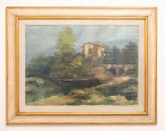 Quadro d'autore Romano Aloigi Boschetto Tela