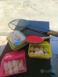 racchette da badminton e ping pong 