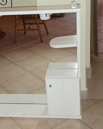 Specchio bagno con due portalampade