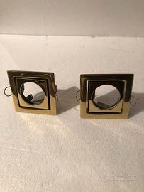 Faretti CEUP ottone massiccio quadrati orientabili