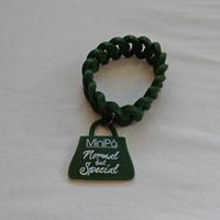 bracciale Minipà in gomma verde militare