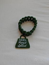 bracciale Minipà in gomma verde militare
