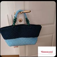 Borsa  Mare fatta a mano all'uncinetto in cordino 