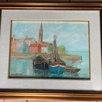 Quadro Rino Molin -Burano 1988