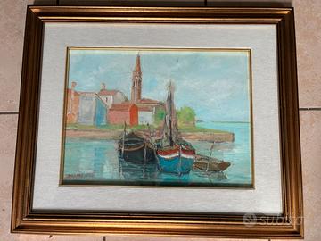Quadro Rino Molin -Burano 1988