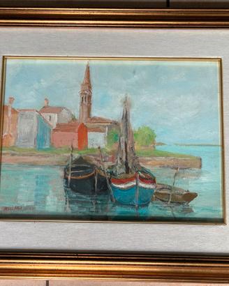 Quadro Rino Molin -Burano 1988