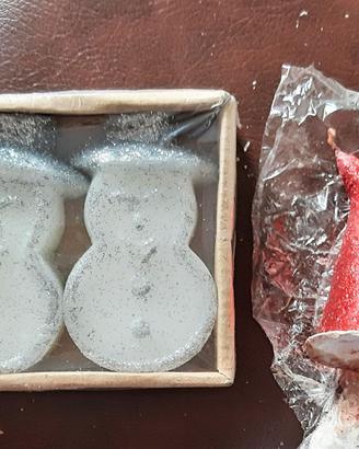 3 Candele Natalizie *Nuove 2 Pupazzi di Neve +Cono