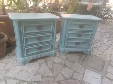 coppia comodini azzurrini provenzale 