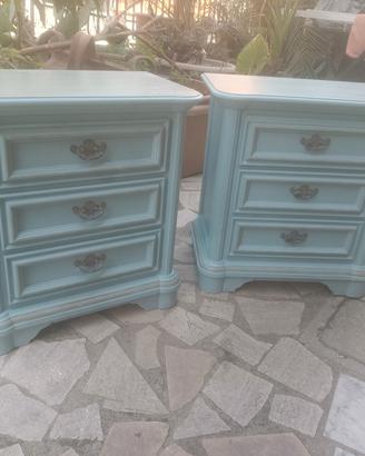 coppia comodini azzurrini provenzale 