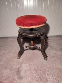 Antico Sgabello da Pianoforte Napoleone III