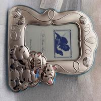 Cornice argento Pegaso nuova per bambino con gatti