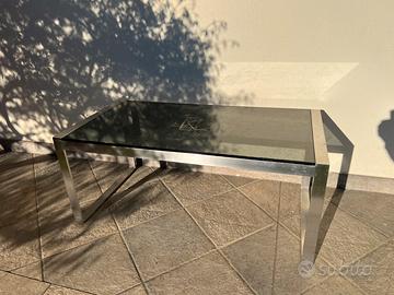 Tavolino inox 304/verro fumè
